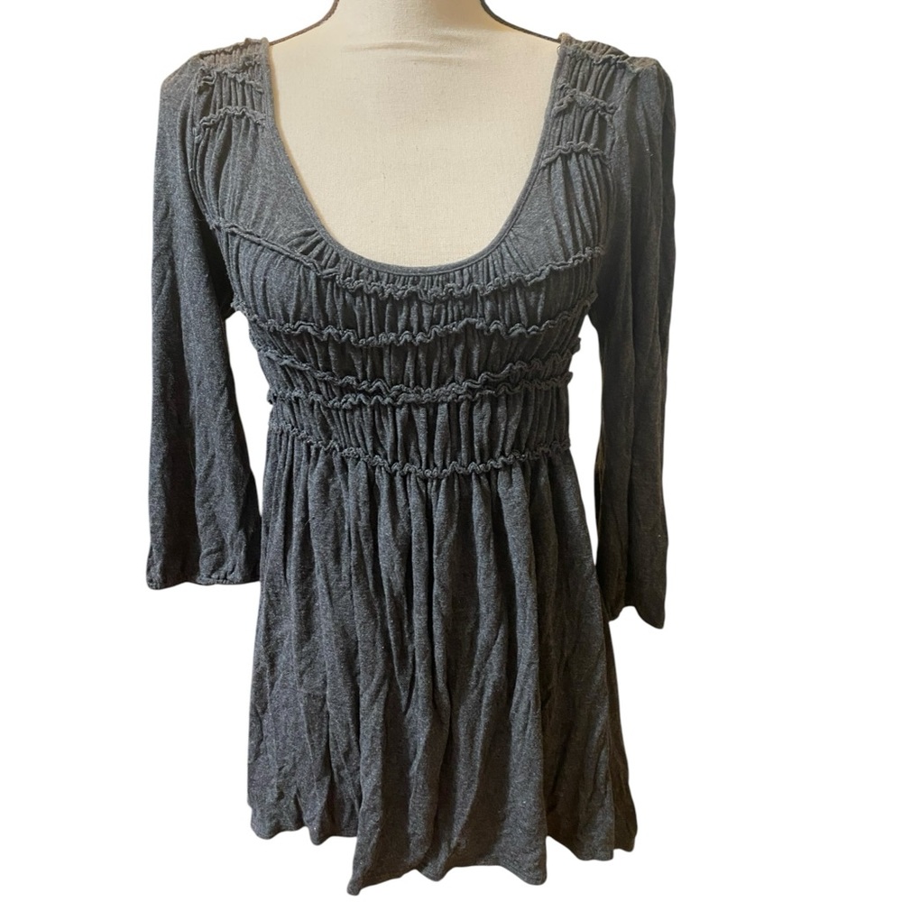 Lapis Grey Tunic (M) 3/4 Sleeve